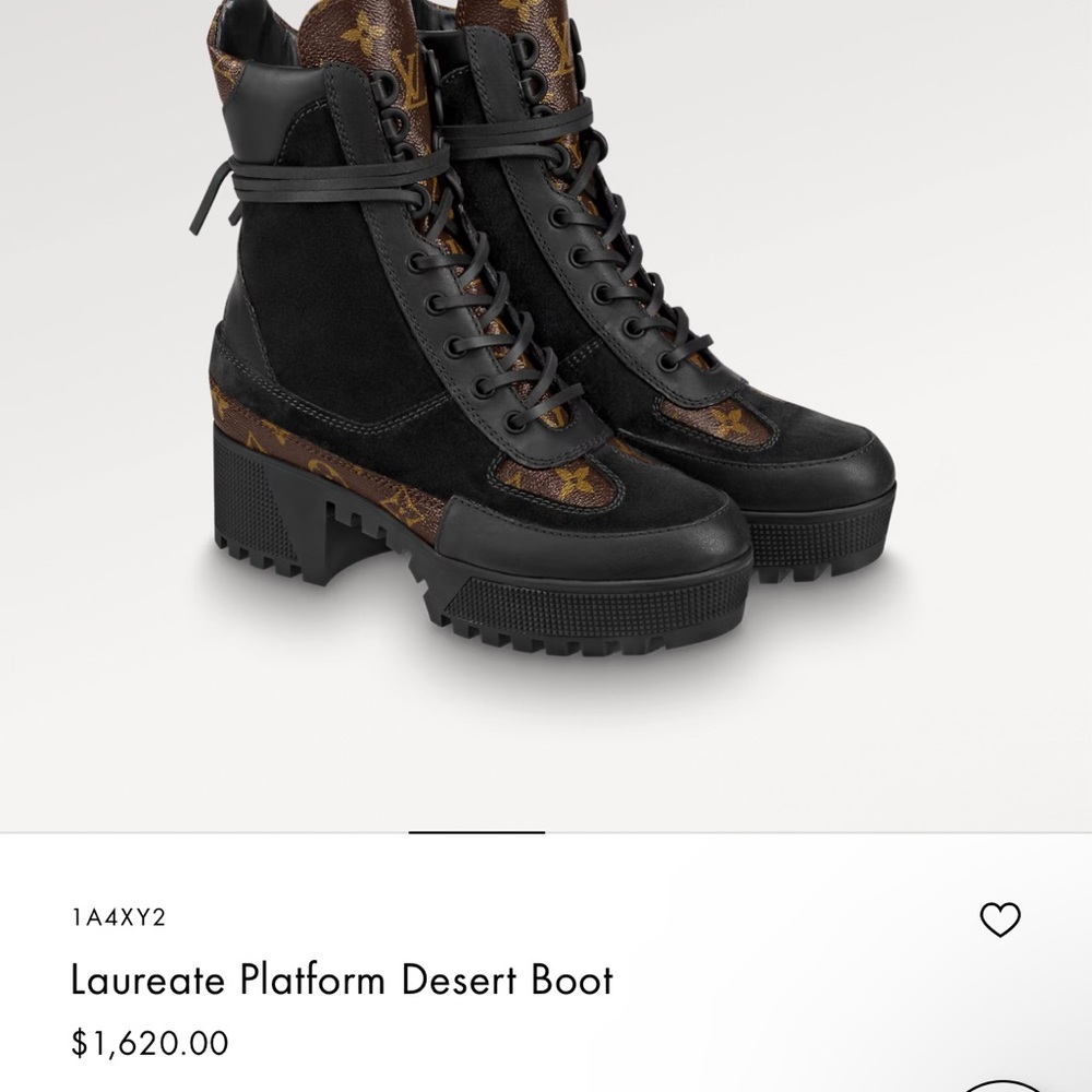 Louis Vuitton Laurette Desert Boot SZ 39 Color Black